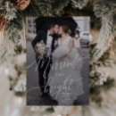 Search for holiday wedding announcement cards Married and bright