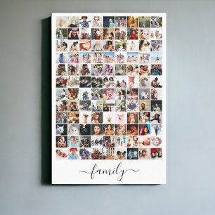 108 Photo Collage  Unique Personalized DIY Custom Canvas Print