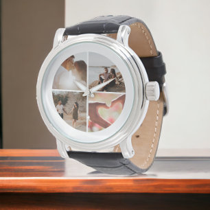 4 Photo Custom Collage Personalized Watch