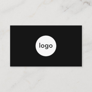 Add your custom logo circle professional black business card