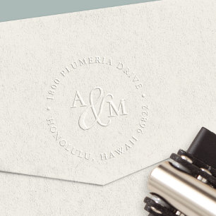 Ampersand Monogram Return Address Embosser