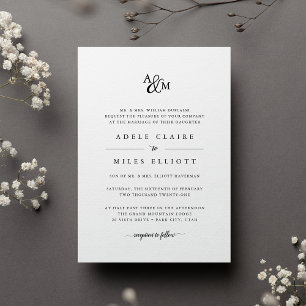 Ampersand Monogram Wedding Invitation