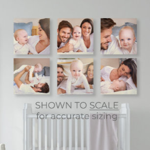 Baby Gallery Wall Art 6 Photo Wood Wood Photo Tile