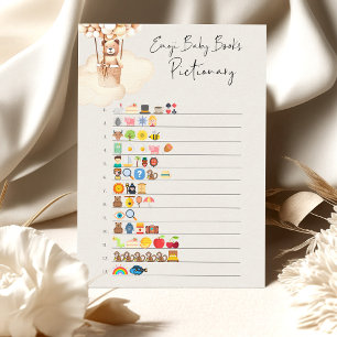 Bear Baby Shower Game Emoji Pictionary