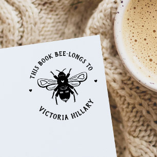 Bee Pun Book Stamp