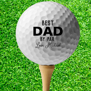 Best Dad By Par Custom Name Father's Day  Golf Balls