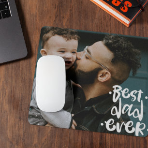 Best Dad ever Custom Photo Father's Day Gift Mouse Pad