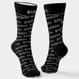 Best Dad Ever   Fun Monogram Socks