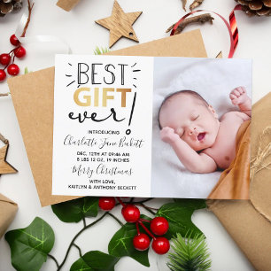 Best Gift Ever!   Christmas Birth Announcement