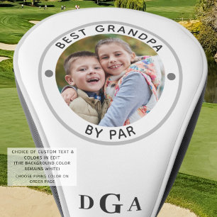 BEST GRANDPA BY PAR Photo Monogram Golf Head Cover