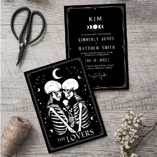 Black tarot Goth wedding Invitation