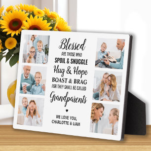 Blessed Grandparents Personalised 6 Photo Collage Plaque