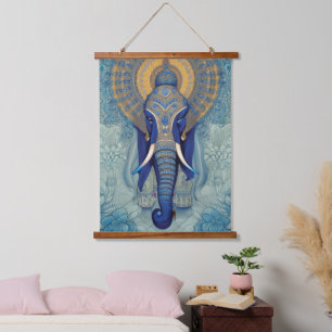 Blue Elephant Wall Tapestry