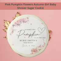 Blush Pink Pumpkin Gold Leafs Girl Baby Shower