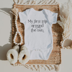 Boho My First Trip Around The Sun Baby Bodysuit