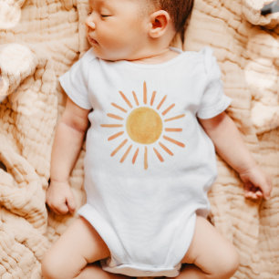 Boho Sun 1st Birthday First Trip Little Sunshine Baby Bodysuit