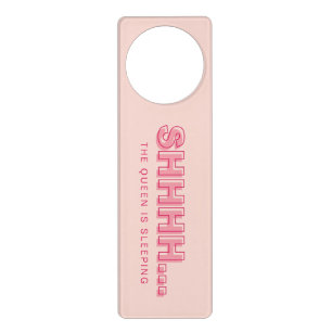 Bold Outline Shhhh Do not disturb Door Hanger