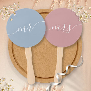 Bride or Groom Mr Mrs Wedding Game Hand Fan