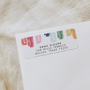 Bright Painted Jewels Return Address Labels