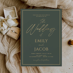 Budget Minimalist Modern Wedding Invitation