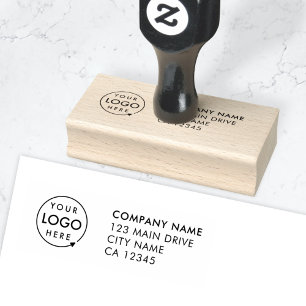 Business Address   Logo Professional Corporate Rubber Stamp