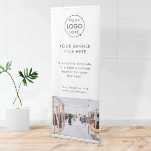 Business Logo   Minimalist Photo Professional Retractable Banner