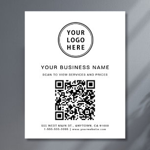 Business Logo QR Code Wall Acrylic Photo Tile