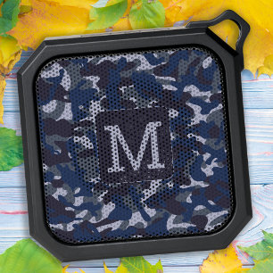 Camouflage Navy Blue Cool Personalized Camo Bluetooth Speaker