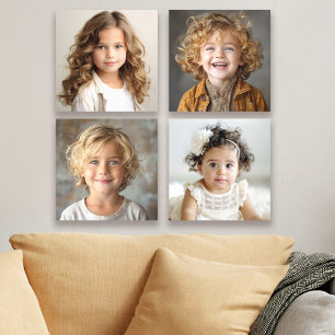 Children Grandchildren Family Portraits Acrylic Photo Tile