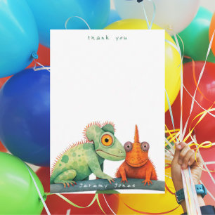 Child's Lizard Personalized Thank You