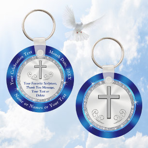 Christian Personalized, Church Favors, BULK or One Keychain