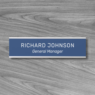 Classy Elegant Custom Name Title Employee Office Door Sign