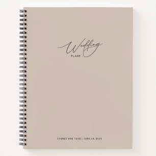 Coco Pink Wedding Plans Notebook