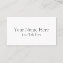 Create Your Own Light White Matte Business Cards