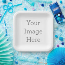 Create Your Own Paper Plates, 9" Square Paper Plates