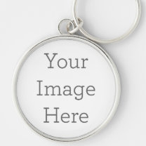 Create Your Own Premium Round Keychain, Large Keychain