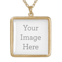 Create Your Own Square Gold Plated Necklace