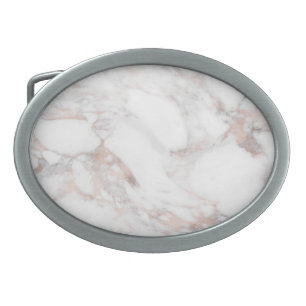 Custom Elegant Rose Gold Marble Blank Template Belt Buckle