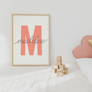 Custom Initial Print | Modern Monogram Wall Art