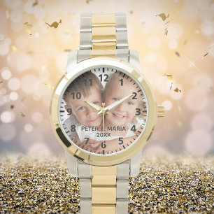 Custom kids children photo names year mom watch