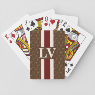 Custom Monogram   Designer Pattern Poker Cards