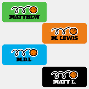 Custom name kid's basketball sport clothing labels