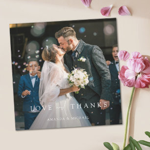 Custom Photo Wedding Thank You Card Template