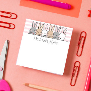 Cute Bunnies Personalized Post-it Notes