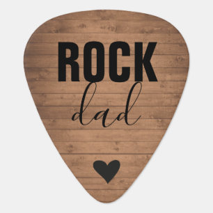 Dad photo (back) gift rustic wood guitar pick