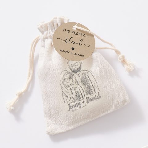 DIY Custom Stamped Wedding Favor Bags