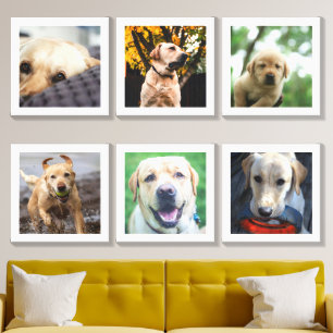 Easy Create Your Personalized 6 Photographs Canvas Photo Tile