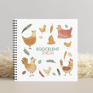 Eggcelent Ideas Funny Chickens Notebook