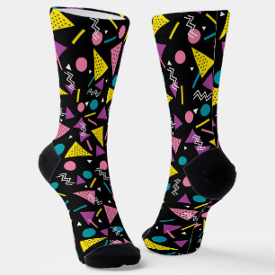 Eighties Black and Retro Socks