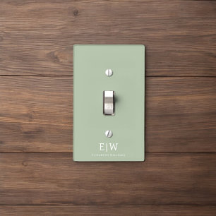 Elegant Professional Simple Monogram Minimalist Light Switch Cover